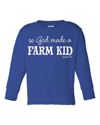 So God Made a Farm Kid Tee - TODDLER - Purple